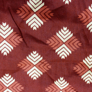Elba Tree & Floral Pattern Cotton Reversible Dohar, Rust Design 