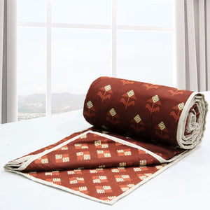 Cozy Elba Tree Floral Pattern 1 Piece Cotton Reversible Ac In Rust at Best Prices