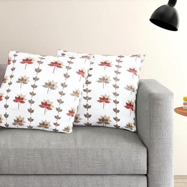 Printed Geometrical Cotton Cushion Cover set - Multicolor