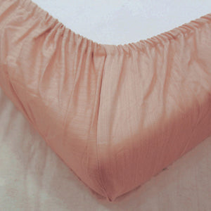 Mercerized Cotton Textured Weave Cotton Fitted Bedsheet 