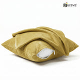 SUEDE Luxurious Microfibre Cushion Cover set - Mehndi