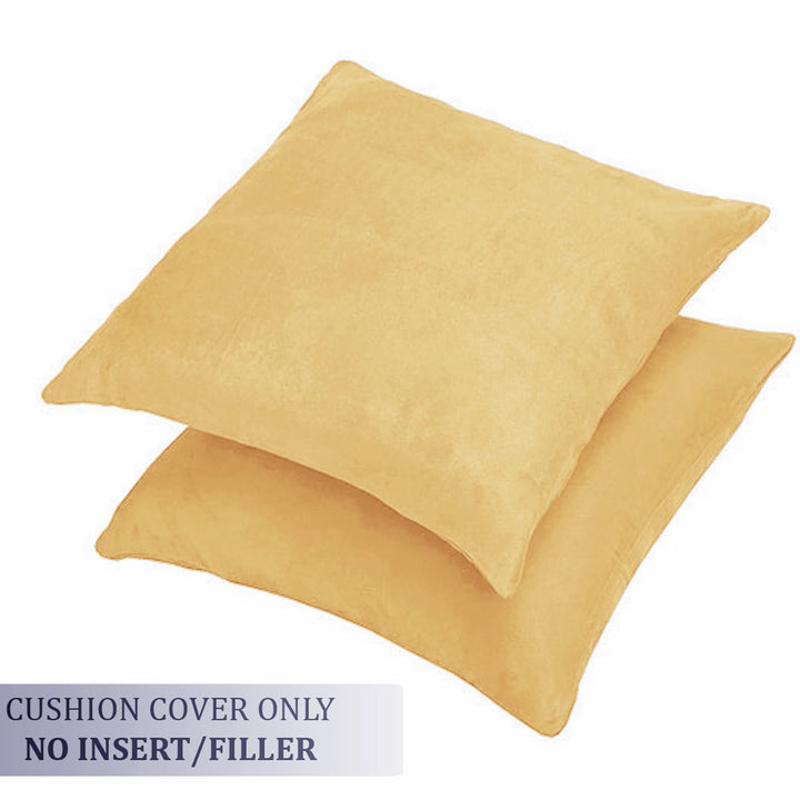 SUEDE Luxurious Microfibre Cushion Cover set - Gold