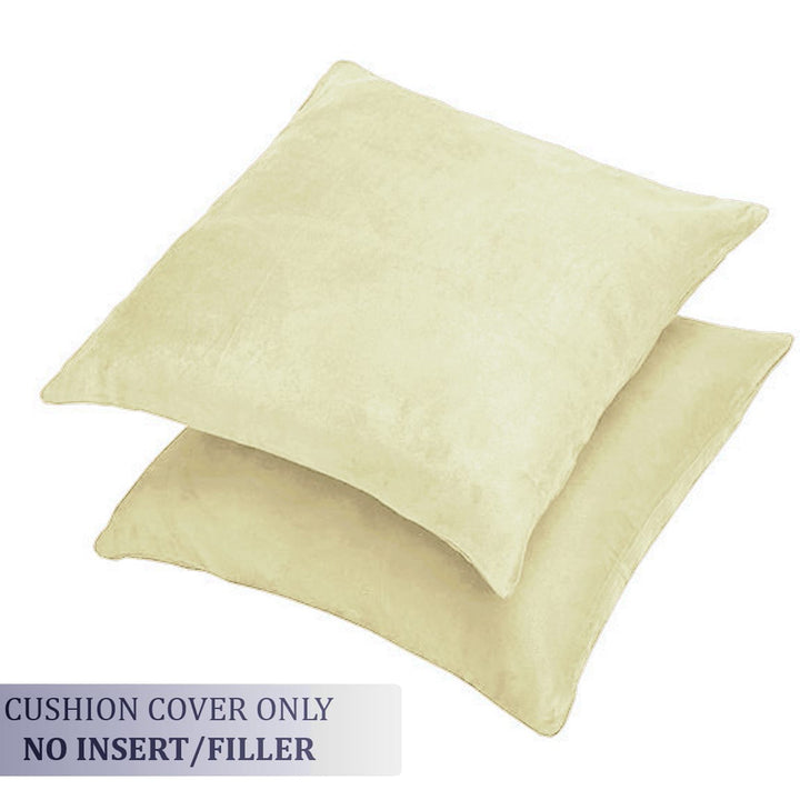 SUEDE Luxurious Microfibre Cushion Cover set - Cream