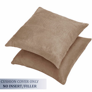 SUEDE Luxurious Microfibre Cushion Cover set - Sand