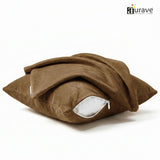 SUEDE Luxurious Microfibre Cushion Cover set - Coffee Brown