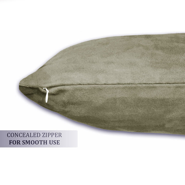 SUEDE Luxurious Microfibre Cushion Cover set - Khaki