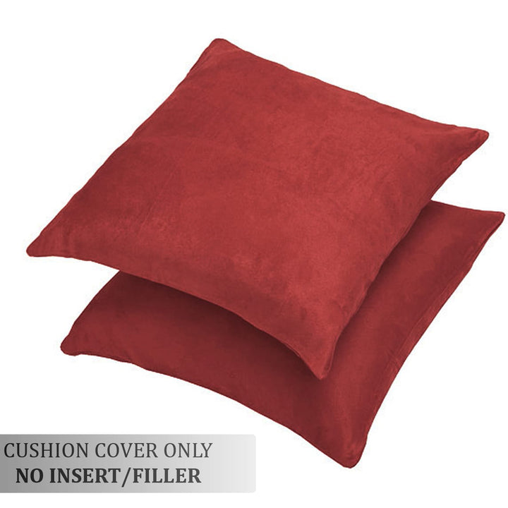 SUEDE Luxurious Microfibre Cushion Cover set - Maroon