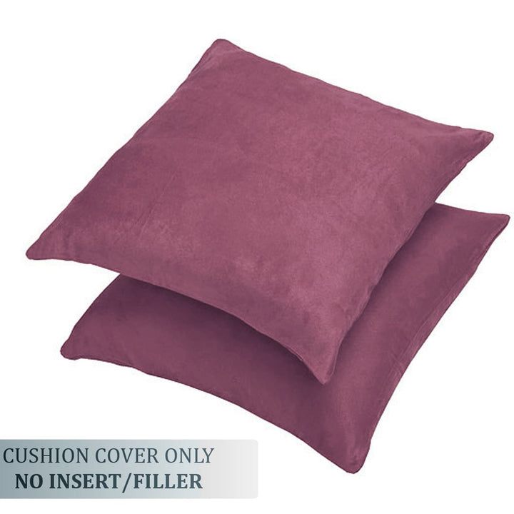 SUEDE Luxurious Microfibre Cushion Cover set - Purple