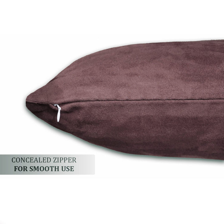 SUEDE Luxurious Microfibre Cushion Cover set - Burgundy 