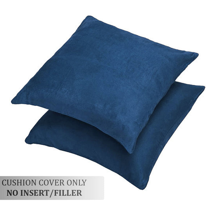 SUEDE Luxurious Microfibre Cushion Cover set - Marine Blue