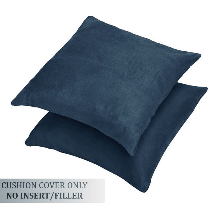 SUEDE Luxurious Microfibre Cushion Cover set - Navy Blue