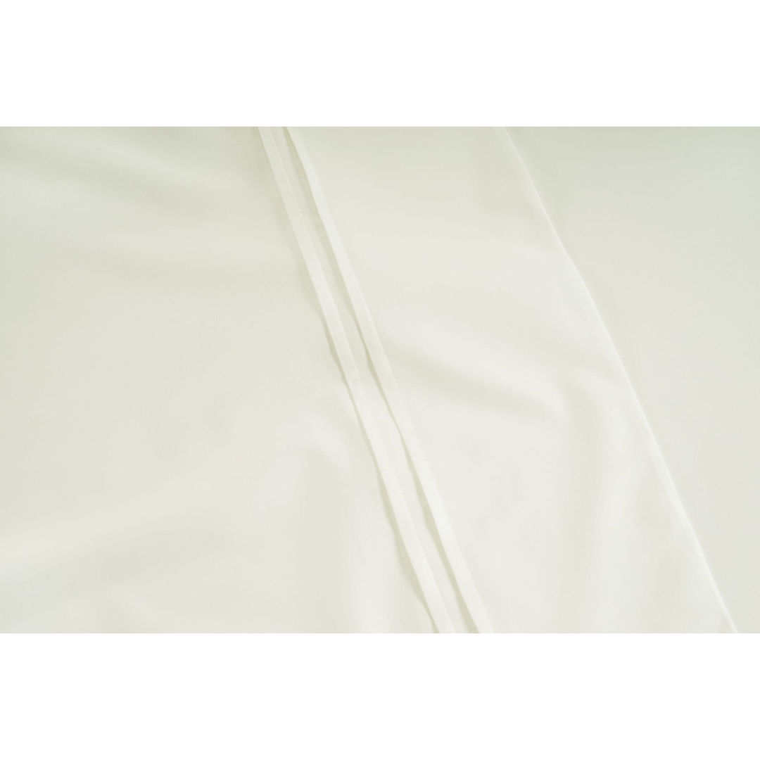Soft cotton plain 400 TC Satin Flat bedsheet In Cream At Best Prices