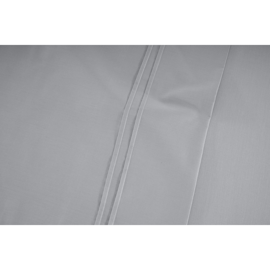 Soft Cotton Plain 400 TC King Size Satin Flat Bedsheet In Silver At Best Prices