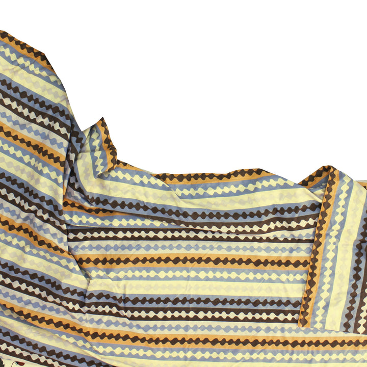 Elegant Microfibre Dohar for Festive Gifting | Wavy Stripe Brown