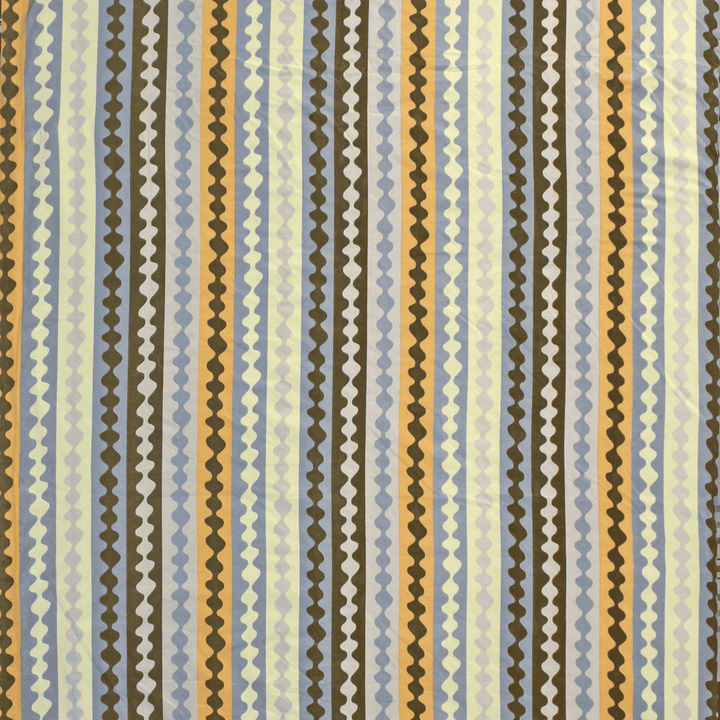 Elegant Microfibre Dohar for Festive Gifting | Wavy Stripe Brown Design 