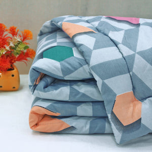 Microfiber 150 GSM All Season Comforter/Quilt - Blue