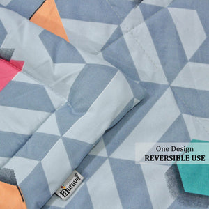 All Season Reversible Microfiber Comforter/Quilt (150 GSM) -Blue