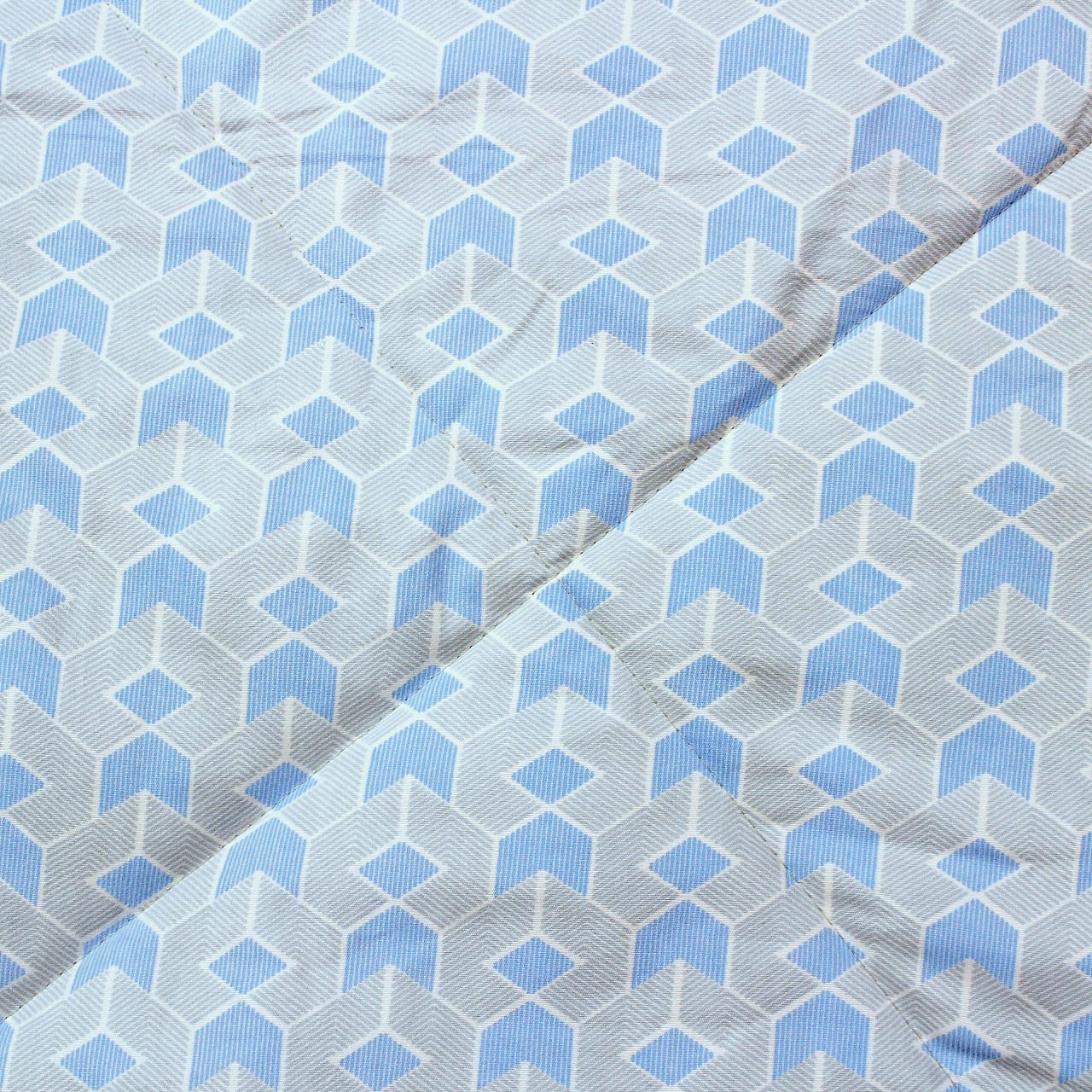 All Season Reversible Microfiber Comforter/Quilt (150 GSM) -Blue