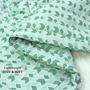 All Season Reversible Microfiber Comforter/Quilt (150 GSM) -Green