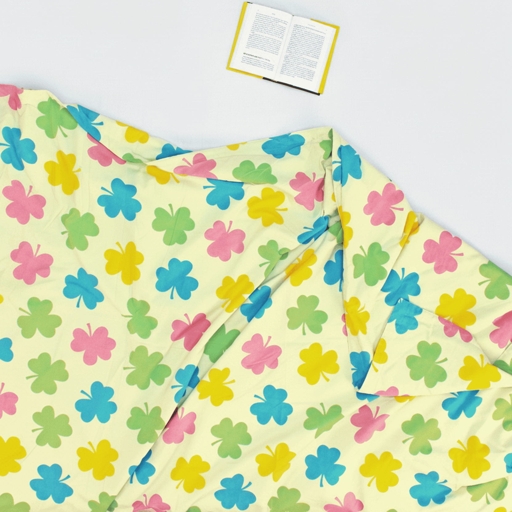 Elegant Microfibre Dohar | Rainbow Clovers Multicolor
