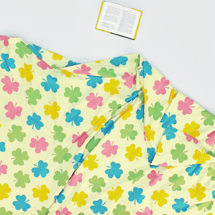 Elegant Microfibre Dohar | Rainbow Clovers Multicolor