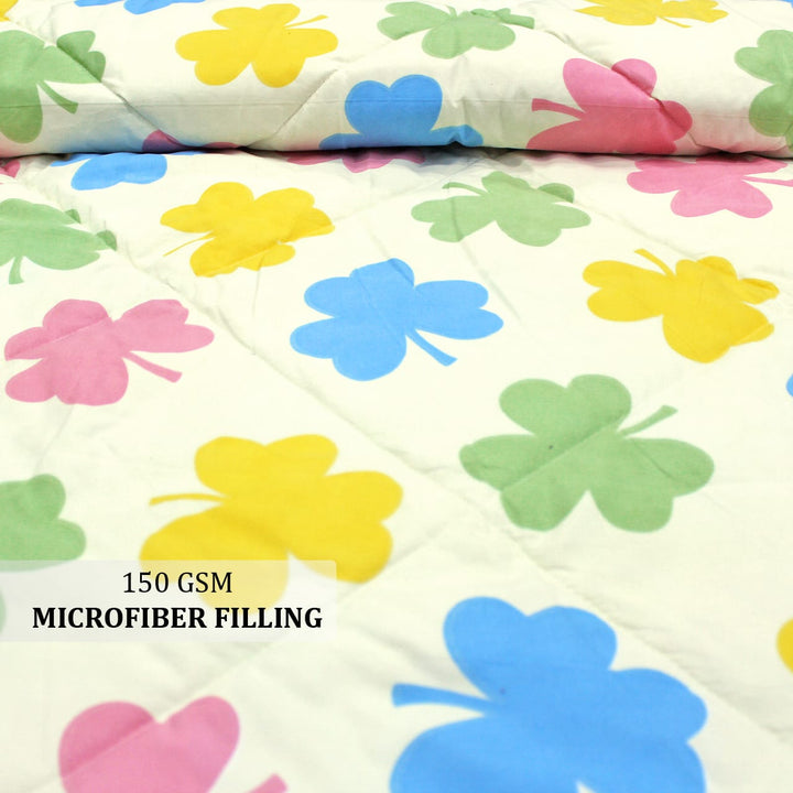 All Season Reversible Microfiber Comforter/Quilt (150 GSM) -Multicolor