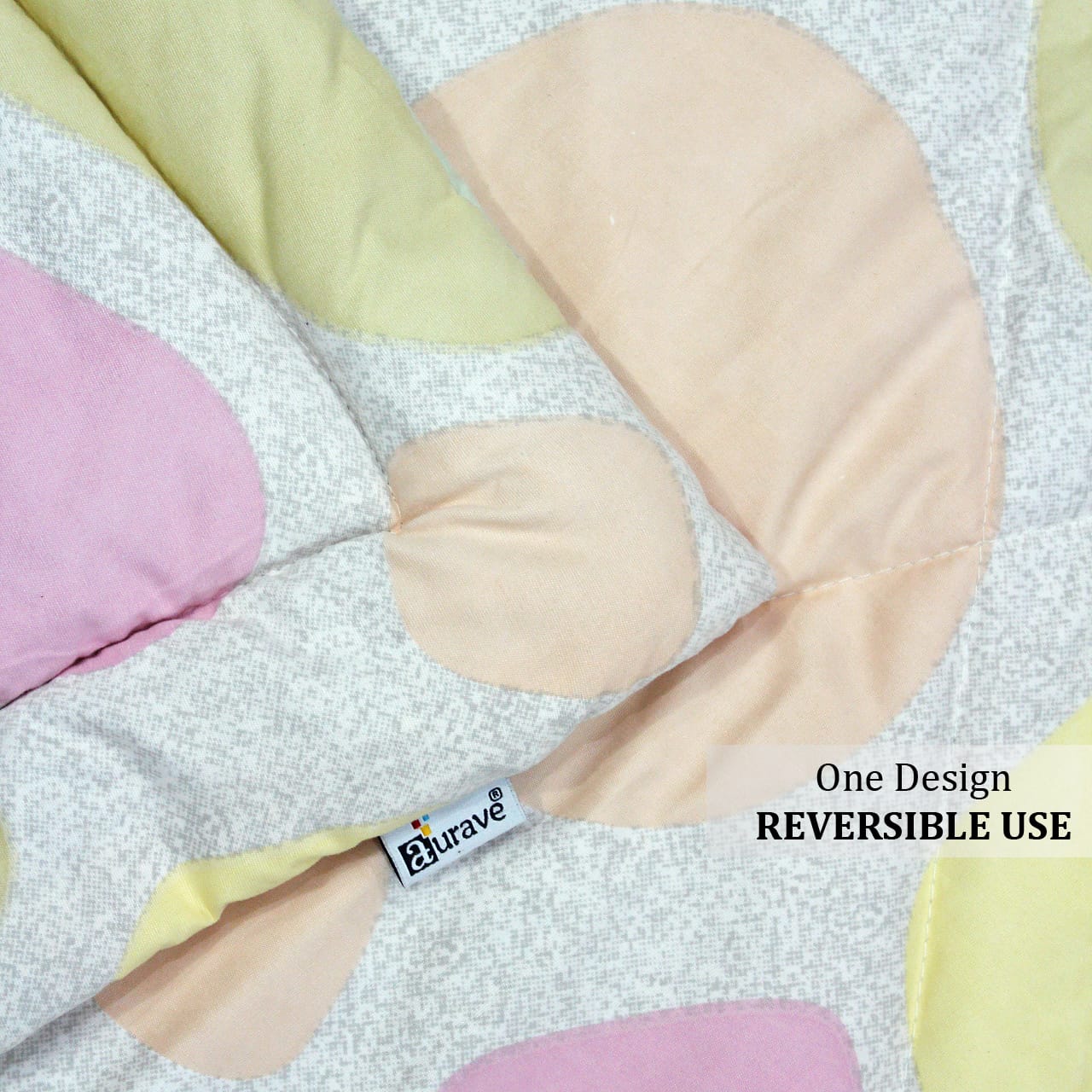 All Season Reversible Microfiber Comforter/Quilt (150 GSM) -Multicolor