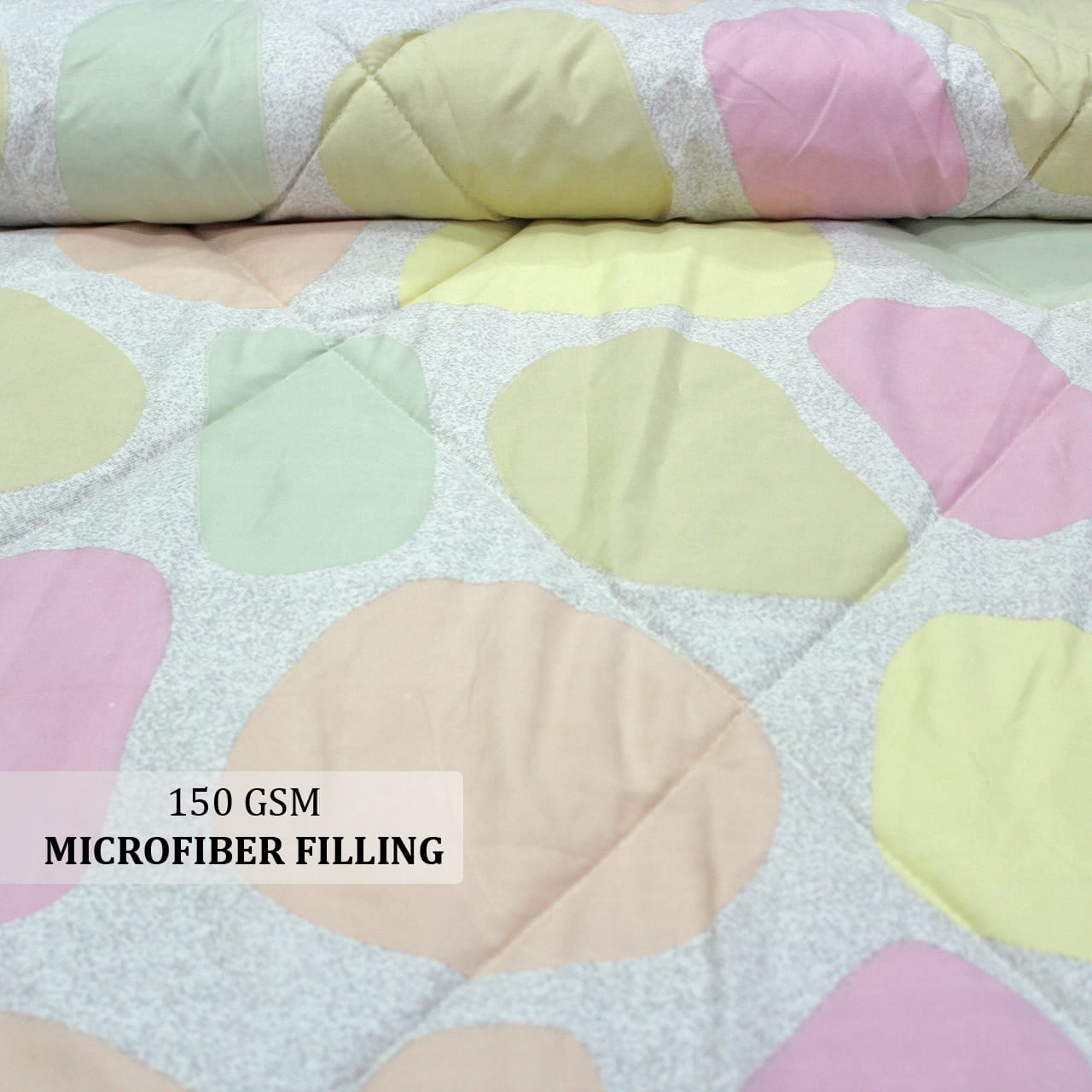 All Season Reversible Microfiber Comforter/Quilt (150 GSM) -Multicolor