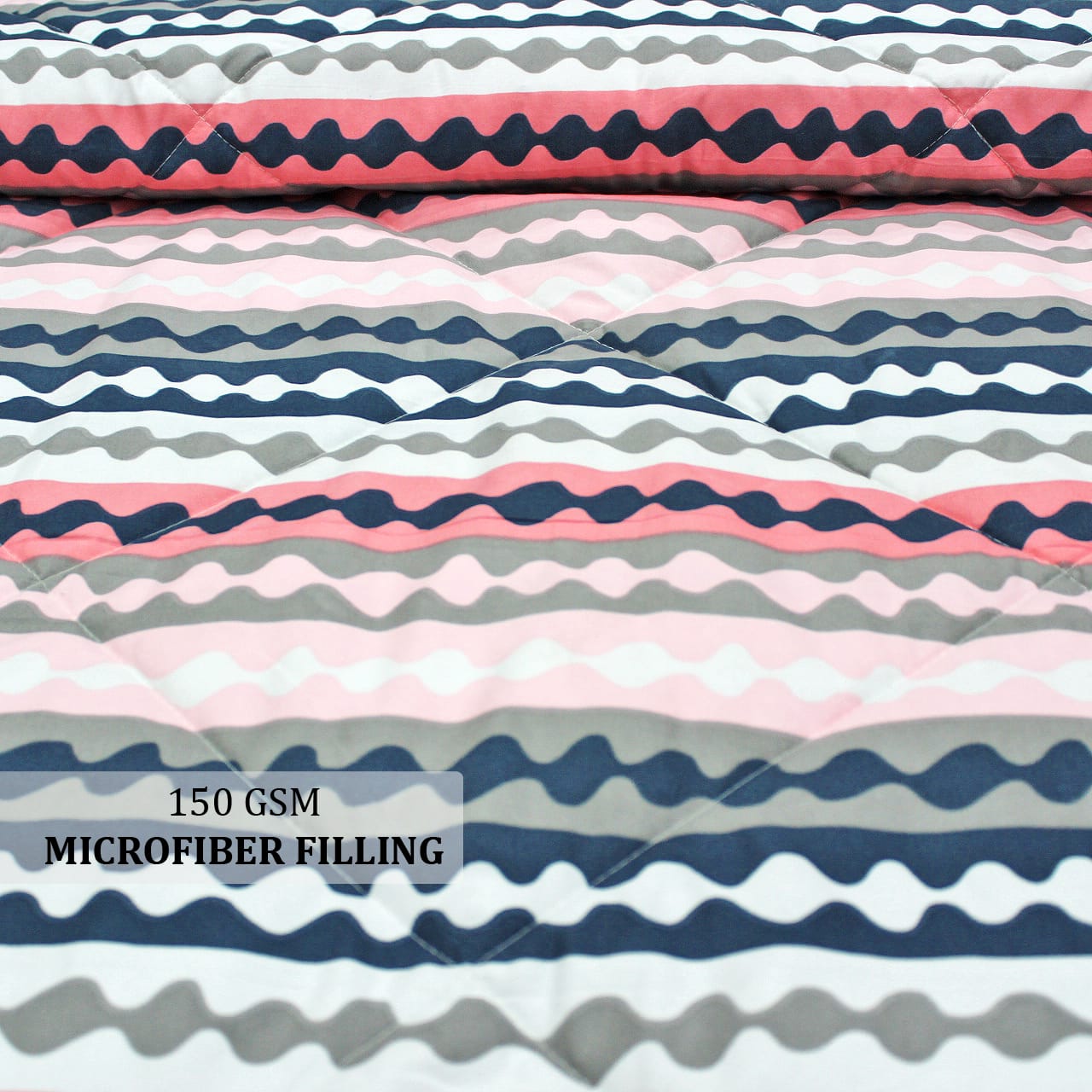 All Season Reversible Microfiber Comforter/Quilt (150 GSM) -Magenta