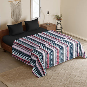 Microfiber 150 GSM All Season Comforter/Quilt - Magenta