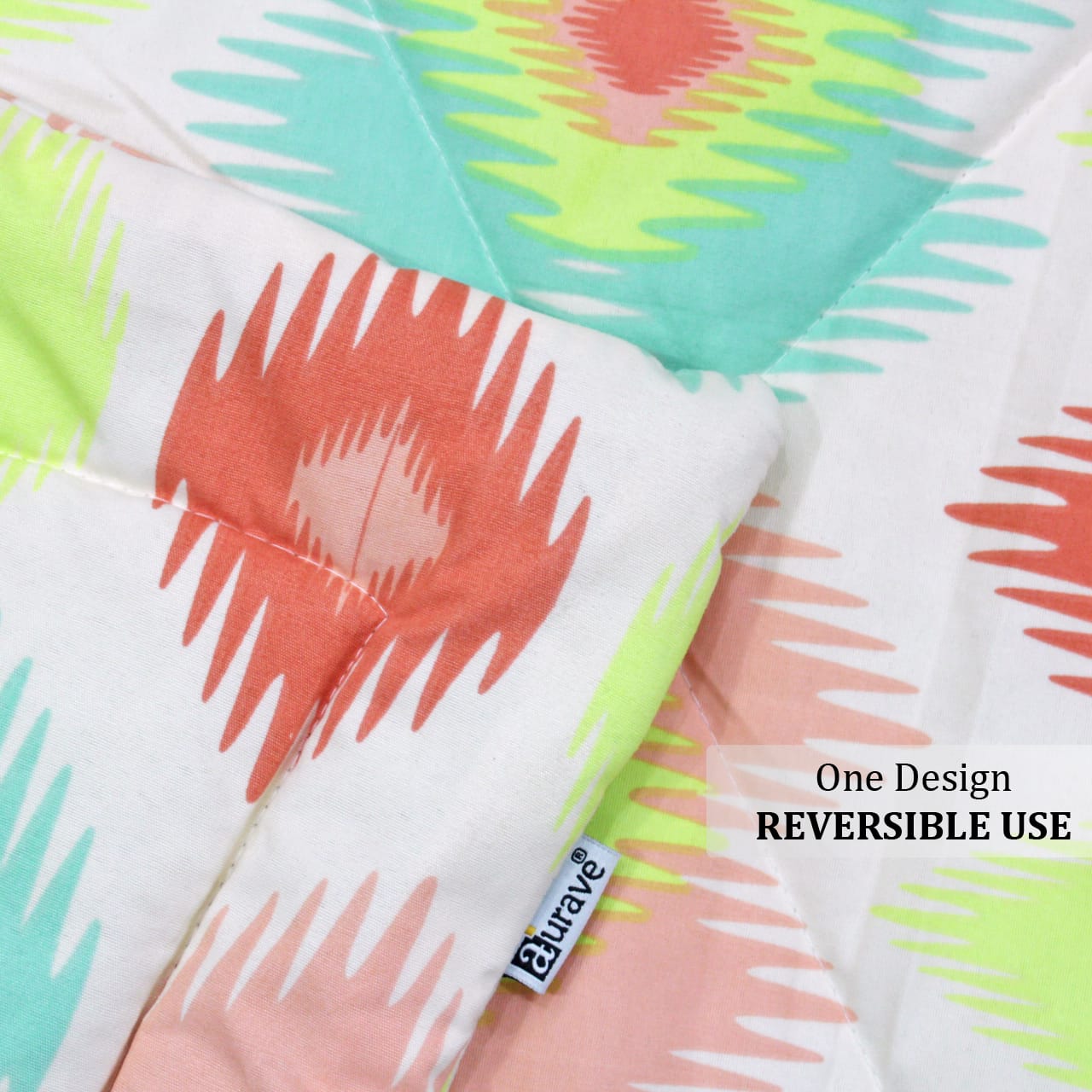 All Season Reversible Microfiber Comforter/Quilt (150 GSM) -Multicolor