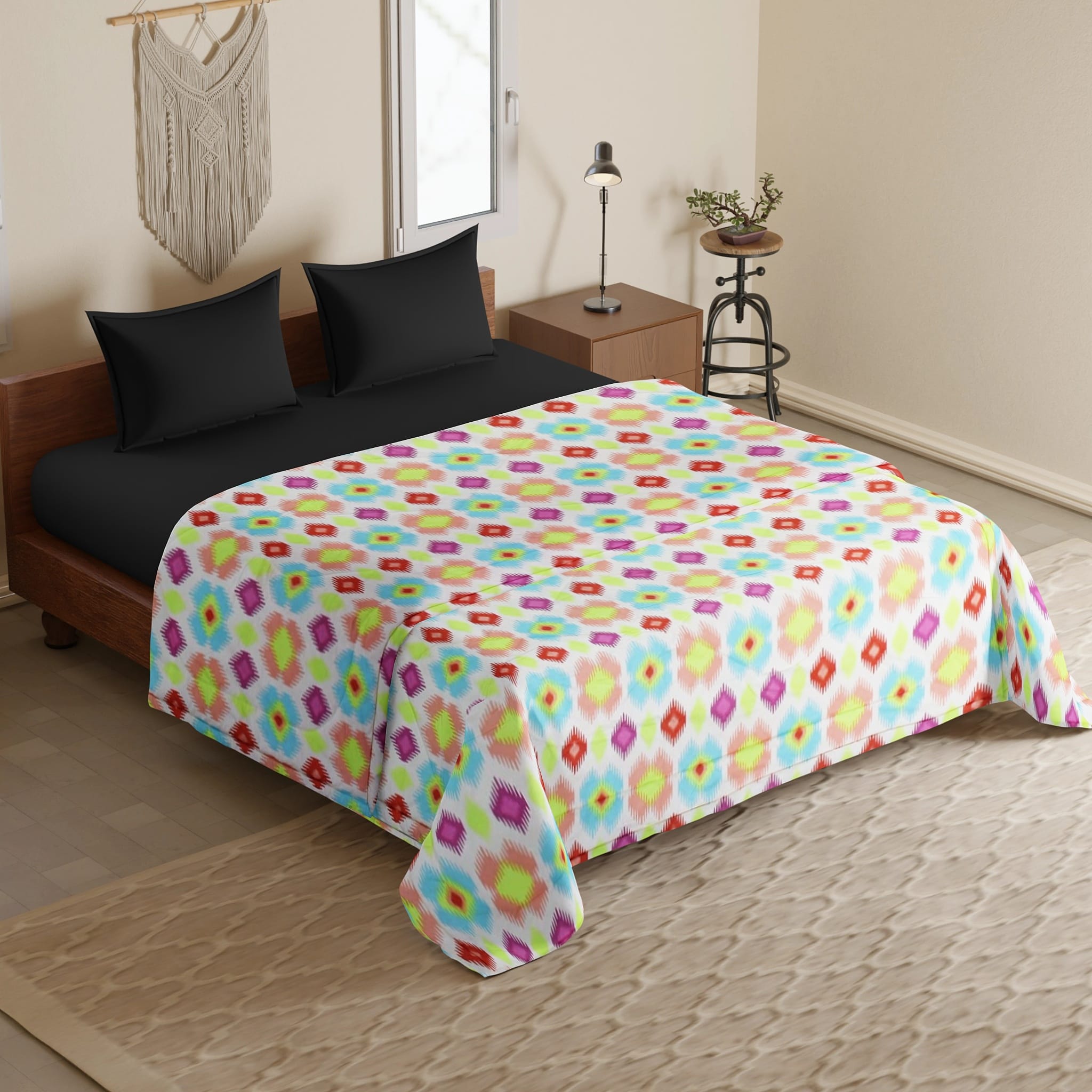 Microfiber 150 GSM All Season Comforter/Quilt - Multicolor