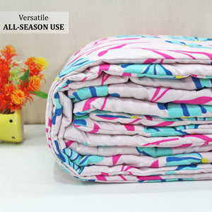 Microfiber 150 GSM All Season Comforter/Quilt - Magenta