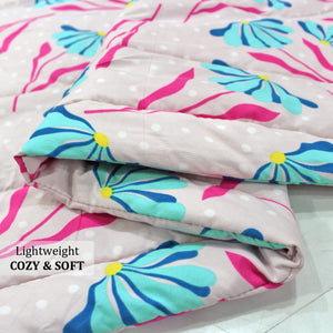 Microfiber 150 GSM All Season Comforter/Quilt - Magenta