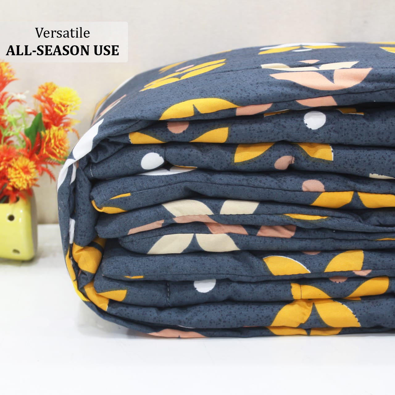 Microfiber 150 GSM All Season Comforter/Quilt - Blue