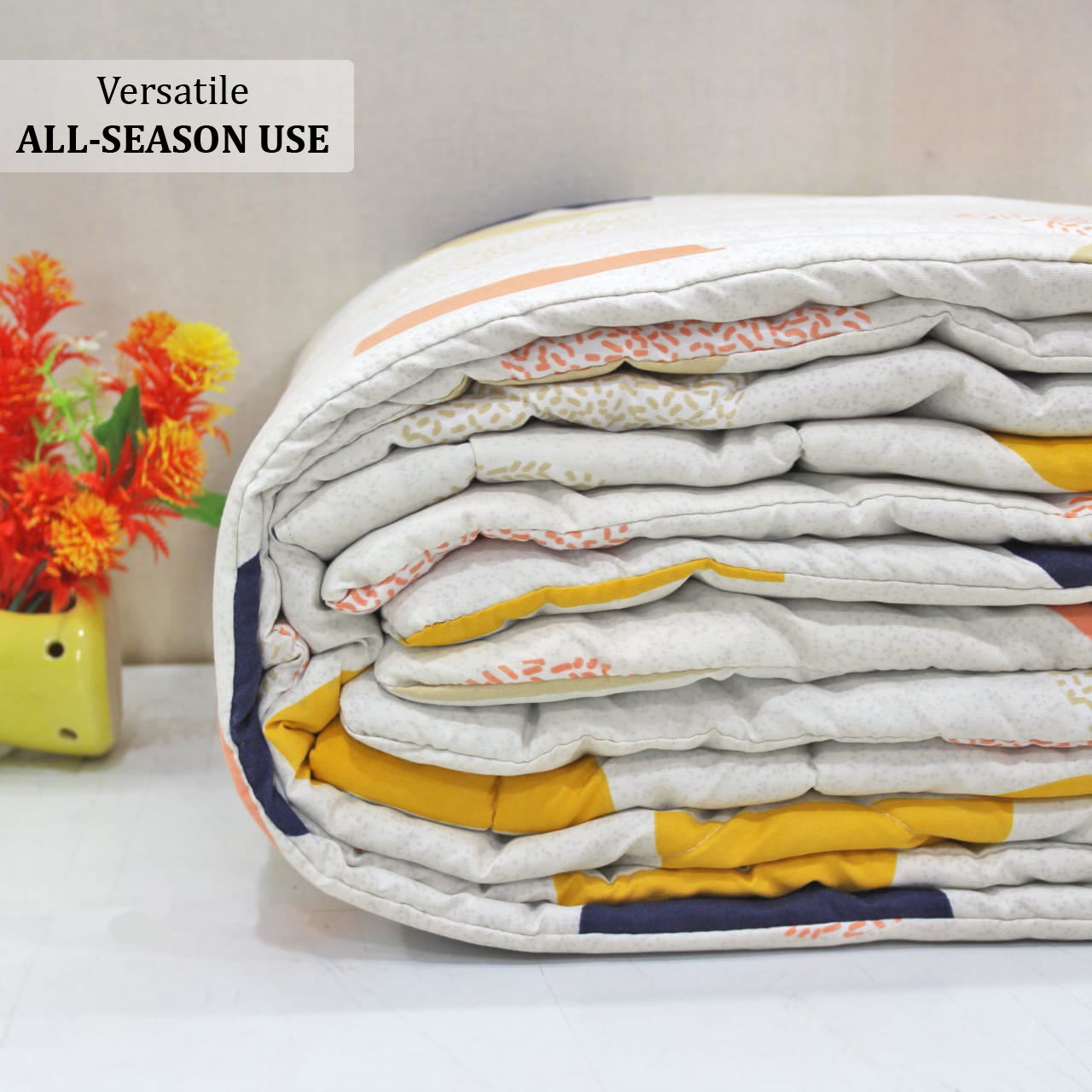 Microfiber 150 GSM All Season Comforter/Quilt - Multicolor