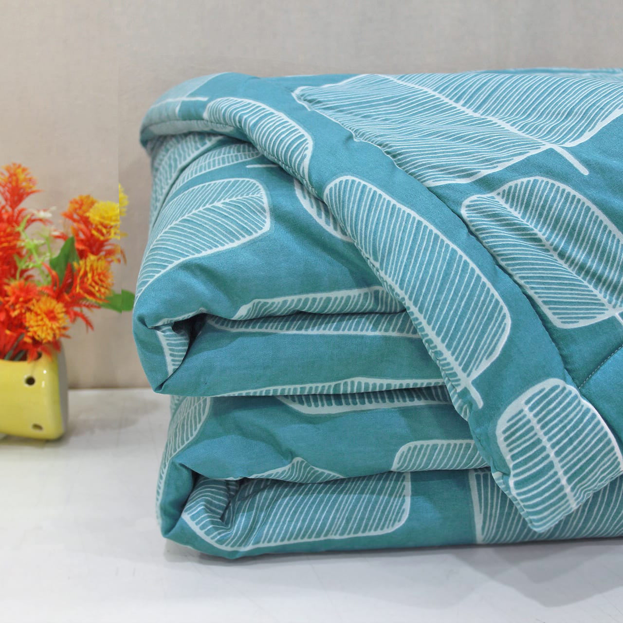Microfiber 150 GSM All Season Comforter/Quilt - Peacock Blue