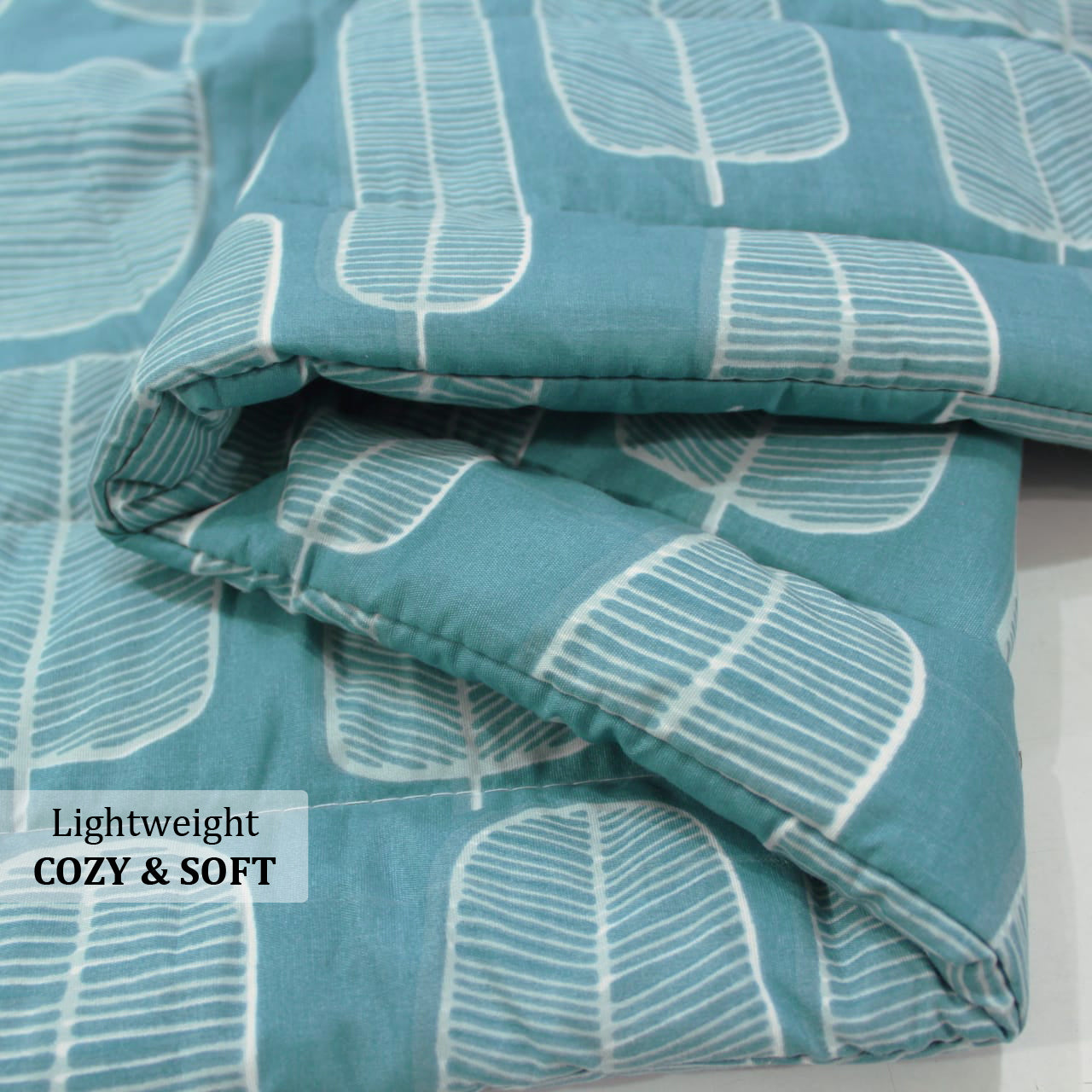 Microfiber 150 GSM All Season Comforter/Quilt - Peacock Blue
