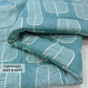 Microfiber 150 GSM All Season Comforter/Quilt - Peacock Blue