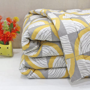 Microfiber 150 GSM All Season Comforter/Quilt - Yellow