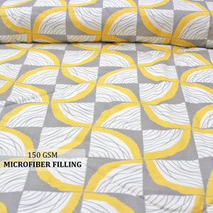 Microfiber 150 GSM All Season Comforter/Quilt - Yellow