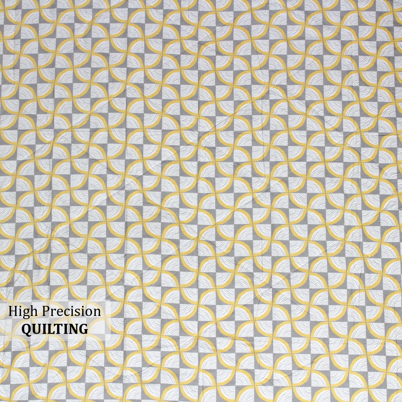 Full View Microfiber 150 GSM All Season Comforter/Quilt - Yellow  Design 