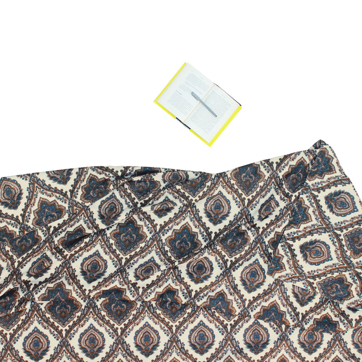 Elegant Microfibre Dohar | Paisley Motif Brown