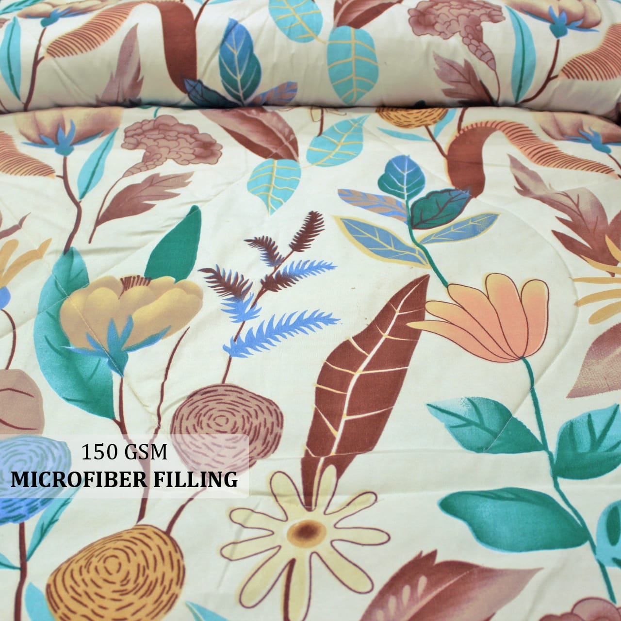 Microfiber 150 GSM All Season Comforter/Quilt - Multicolor