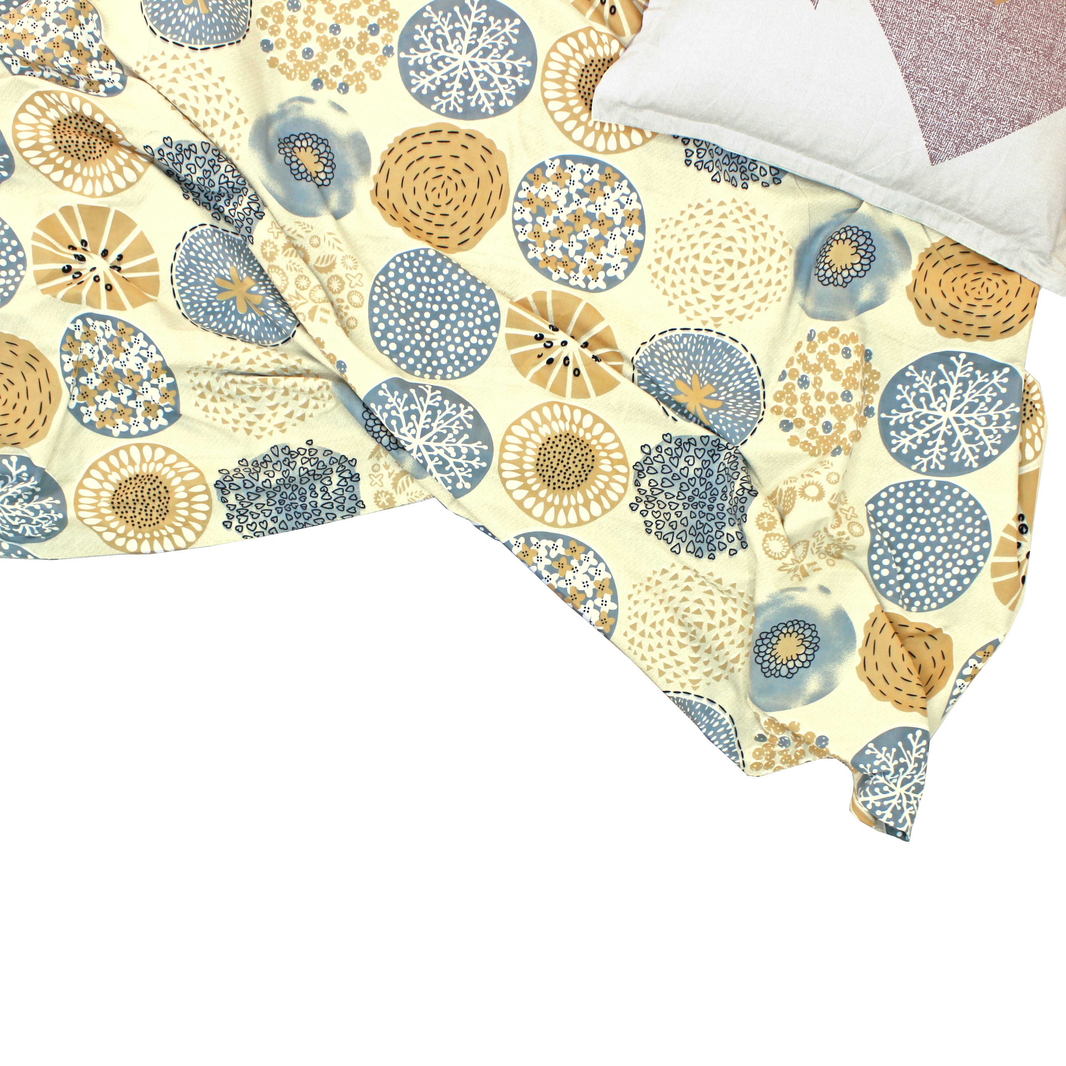 Elegant Microfibre Dohar | Floral Medallion Yellow 