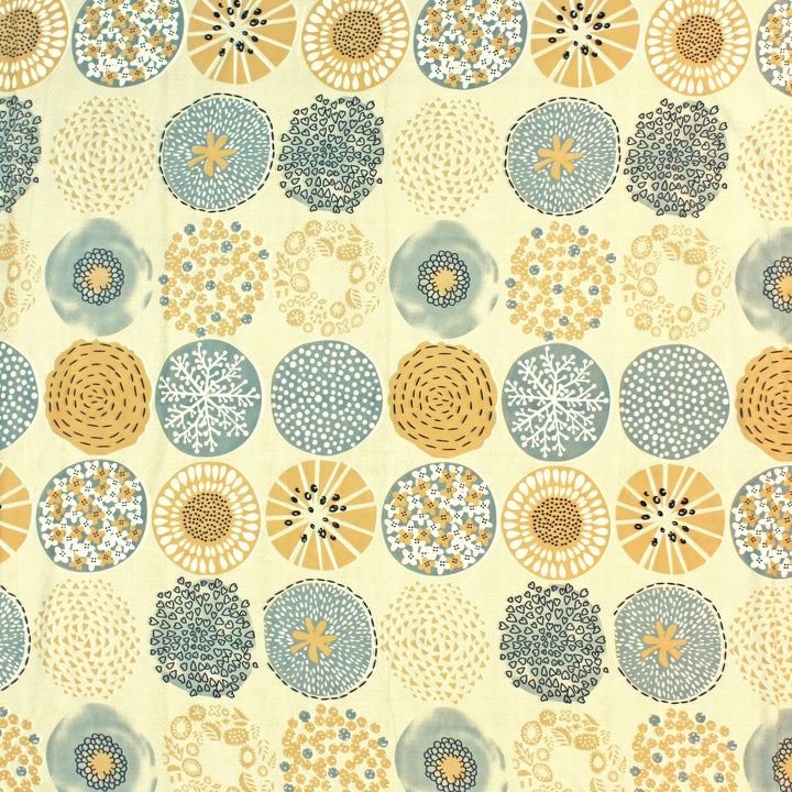 Full View Elegant Microfibre Dohar | Floral Medallion Yellow Design 