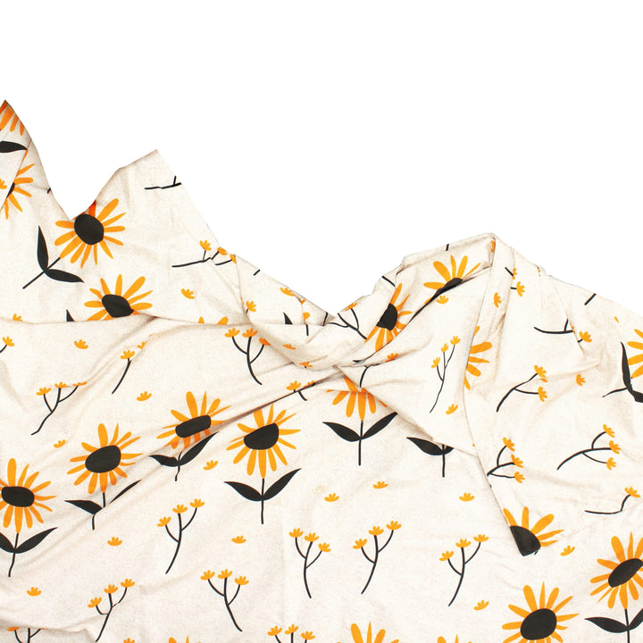 Elegant Microfibre Dohar for Festive Gifting | Sunflower Motif Yellow