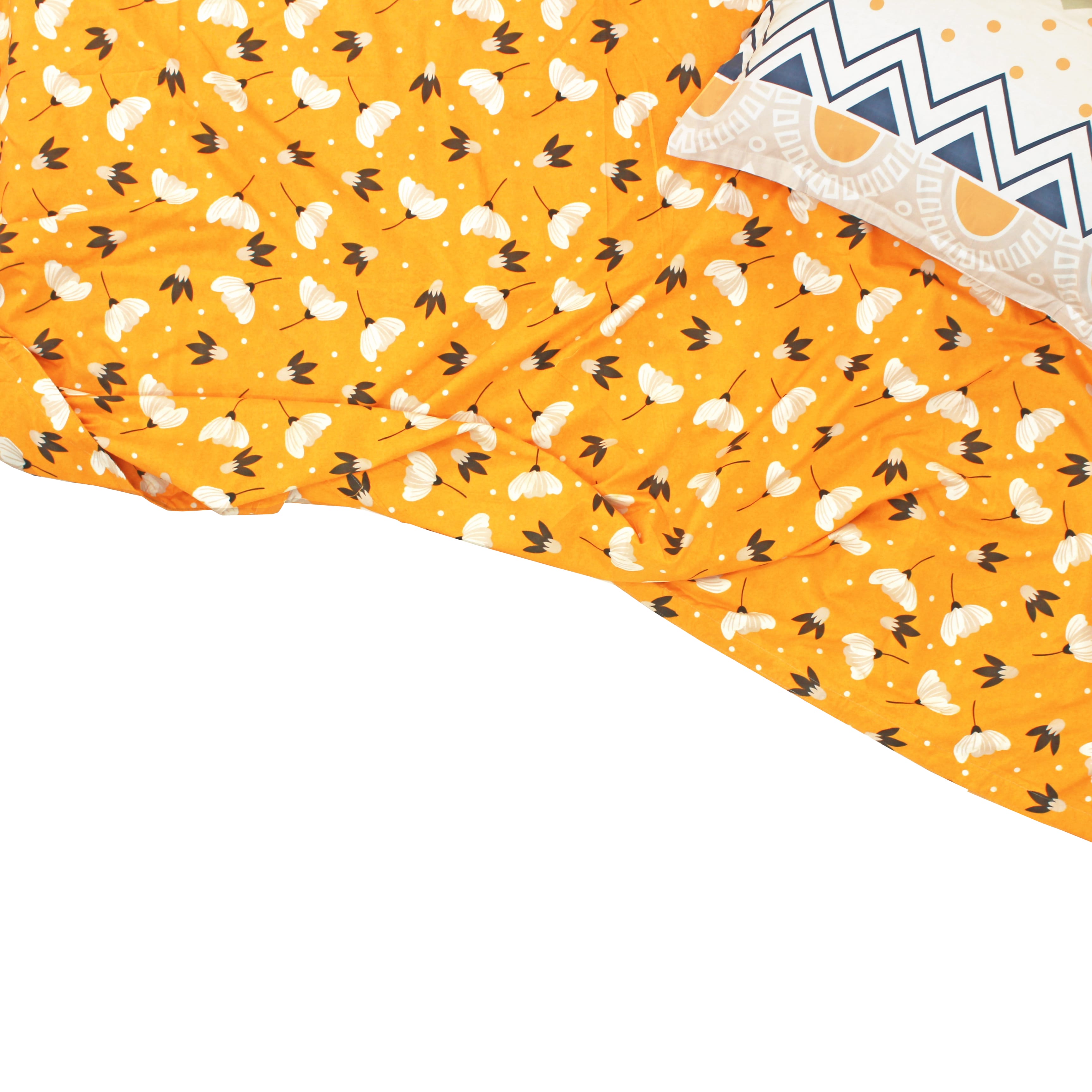 Elegant Microfibre Dohar| Botanical Motif Yellow