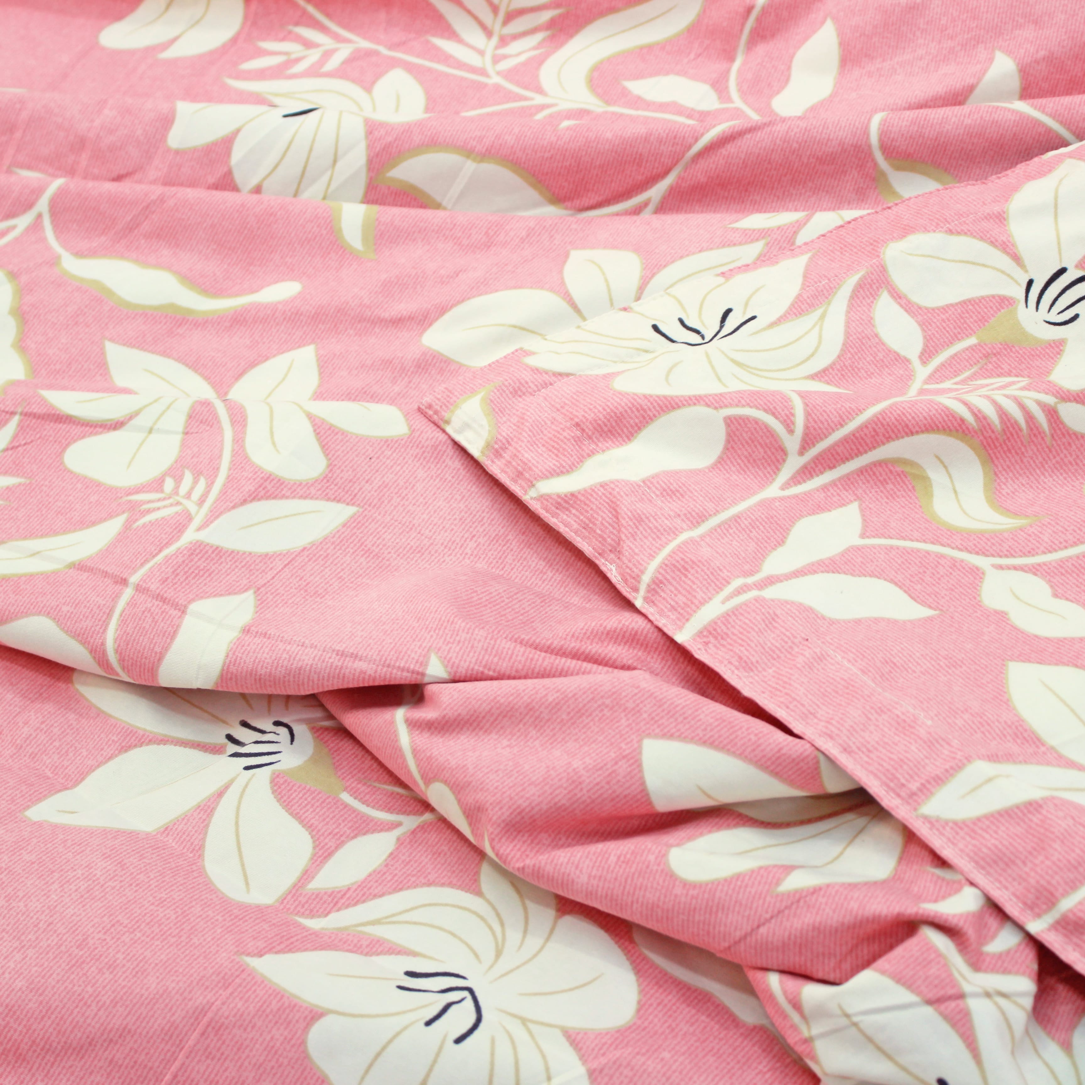 Floral pink cotton dohar 