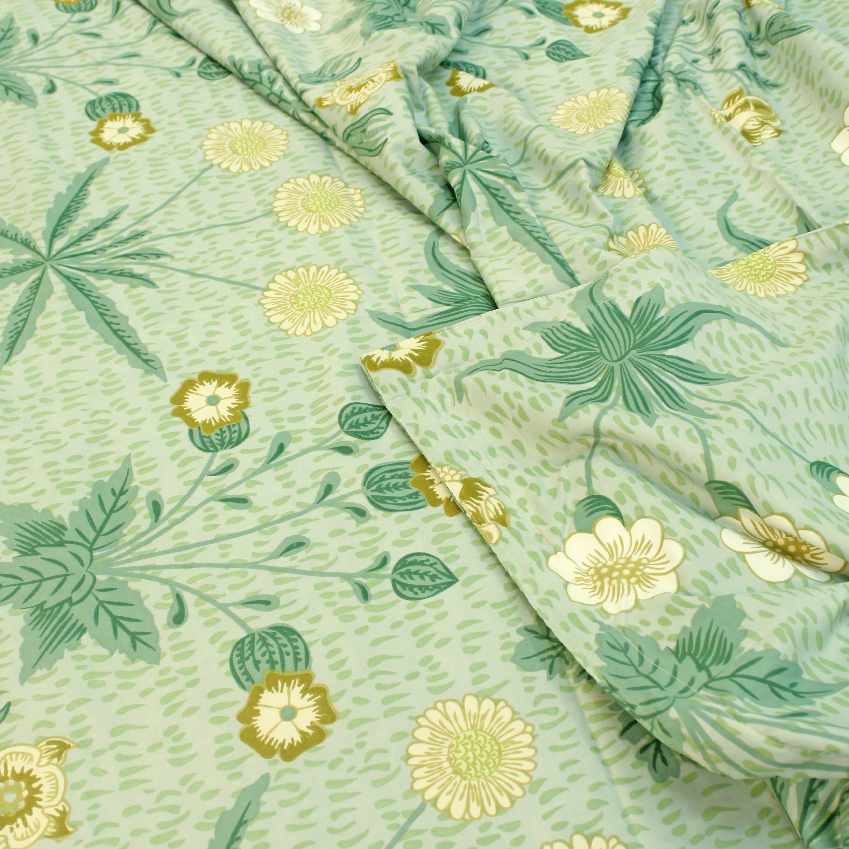 Elegant Microfibre Dohar for Festive Gifting | Vintage Floral Green 